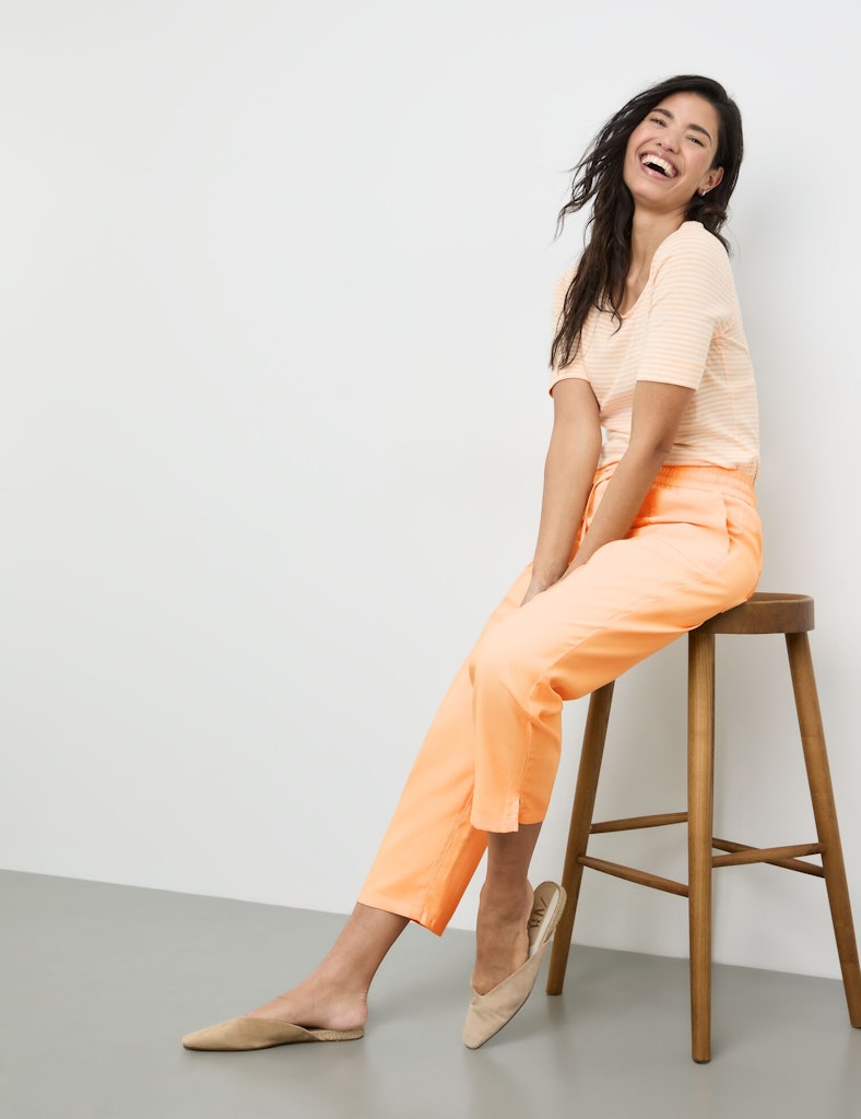 Into The Light Crop Trousers - Apricot Crush