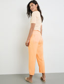 Into The Light Crop Trousers - Apricot Crush