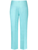 Destination Vacation Crop Trousers - Aqua Splash
