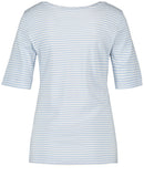 NOOS Short Sleeve T-Shirt - Blue/ecru