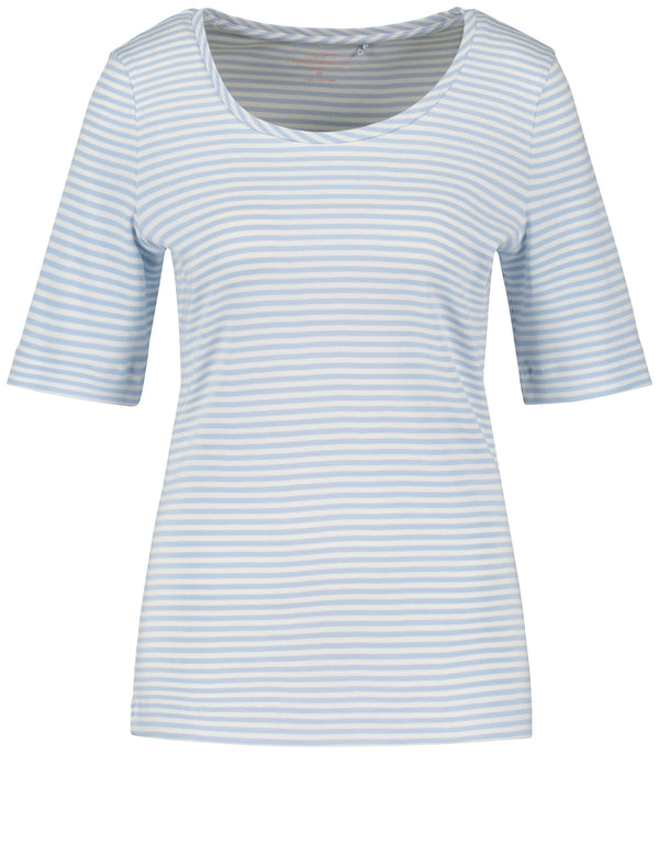 NOOS Short Sleeve T-Shirt - Blue/ecru