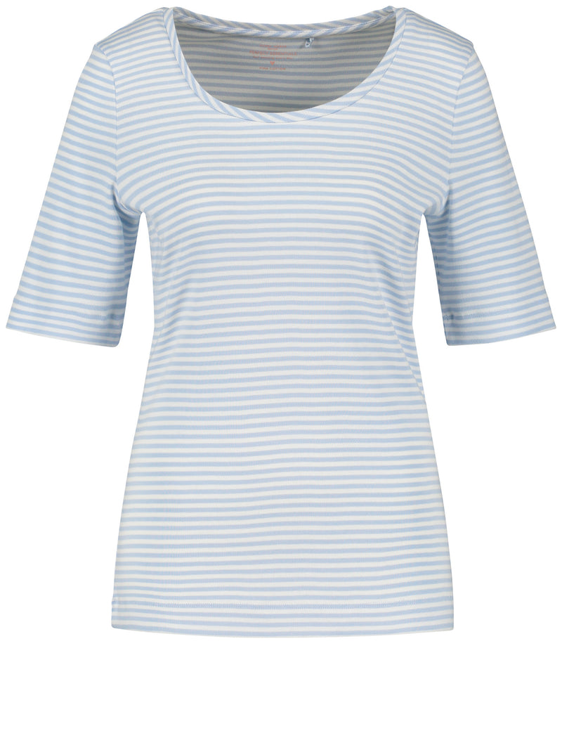 NOOS Short Sleeve T-Shirt - Blue/ecru