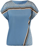 Into The Light Blouse - Blue/ecru/white
