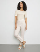 Flower Maniac Crop Trouser - Whisper White