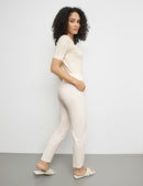 Flower Maniac Crop Trouser - Whisper White