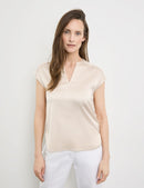 DestinationVacation Cap Sleeve Top - Sandshell