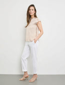 DestinationVacation Cap Sleeve Top - Sandshell