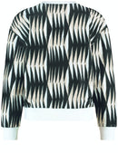 Tropadelic Long Sleeve Tee - Ecru/white/black