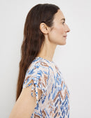 Into The Light Short Sleeve Tee - Ecru/red/orange