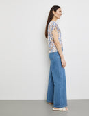 Into The Light Short Sleeve Tee - Ecru/red/orange