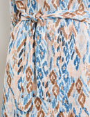 Into The Light Dress - Ecru/red/orange