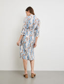 Into The Light Dress - Ecru/red/orange