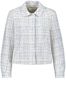 Ocean Wonders Blazer - Ecru/white/blue Figured