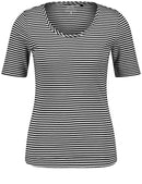 NOOS Short Sleeve T-Shirt - Ecru/blue Hoops