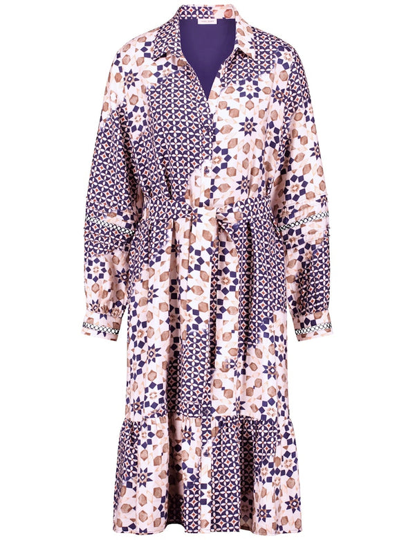 Into The Light Dress - Ecru/white/blue