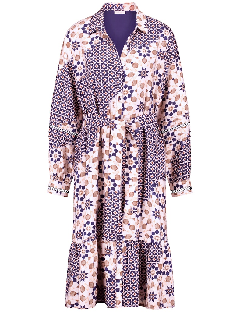 Into The Light Dress - Ecru/white/blue