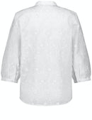 Flower Maniac 3/4 Slv Blouse - White/white