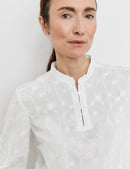 Flower Maniac 3/4 Slv Blouse - White/white