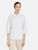 Flower Maniac 3/4 Slv Blouse - White/white