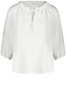 Flower Maniac 3/4 Slv Blouse - White/white
