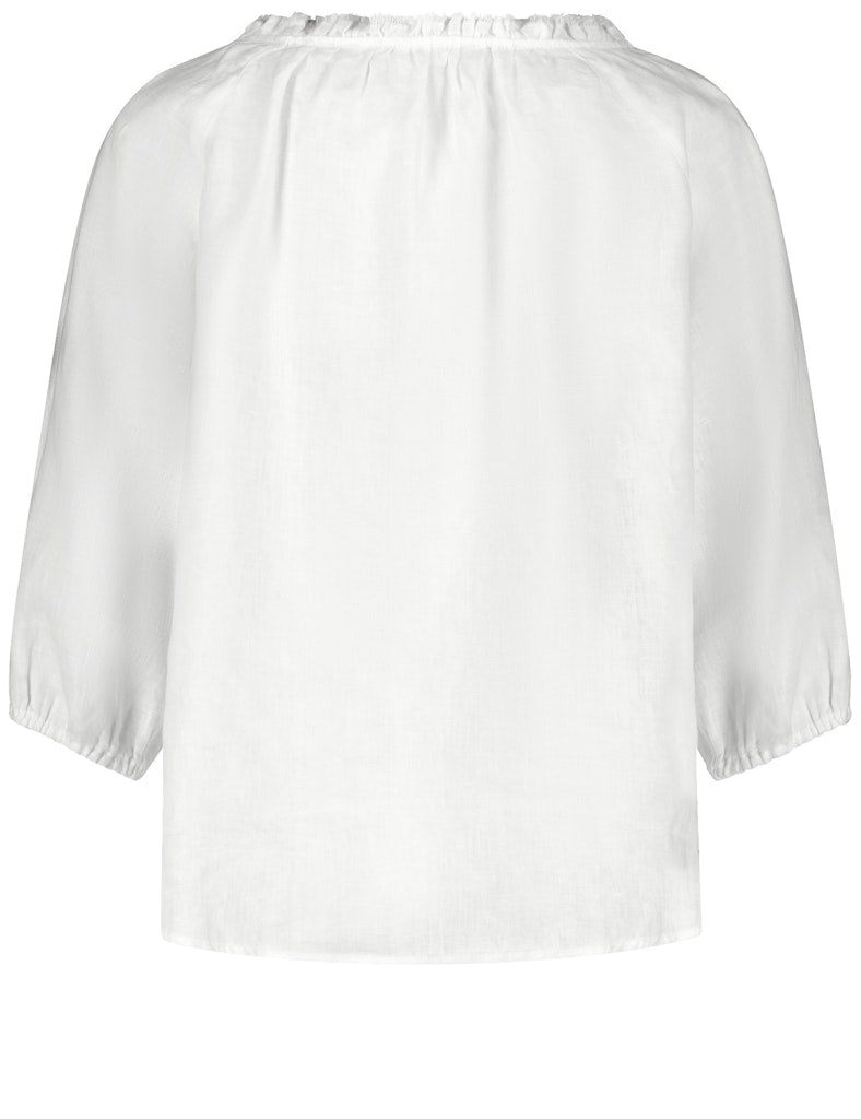 Flower Maniac 3/4 Slv Blouse - White/white