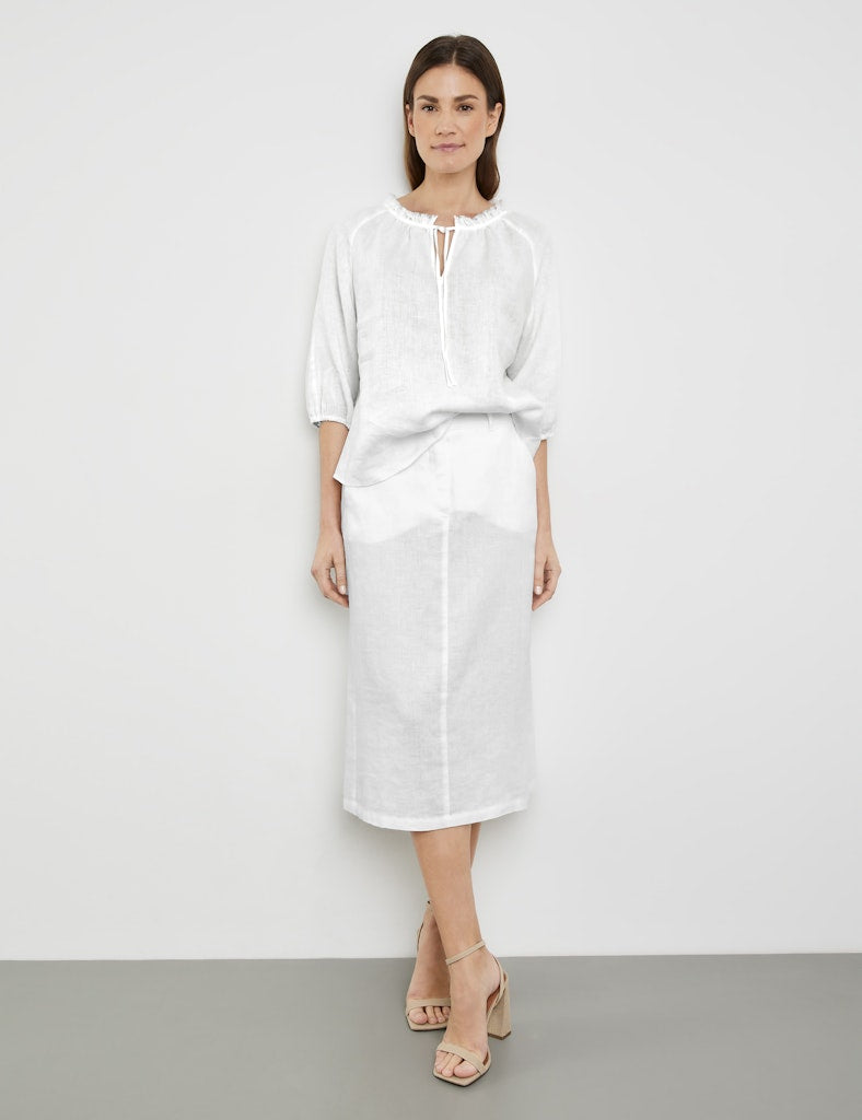 Flower Maniac 3/4 Slv Blouse - White/white