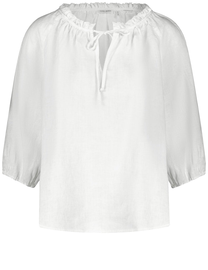 Flower Maniac 3/4 Slv Blouse - White/white