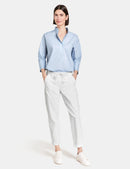 Leisure Cropped Trousers - White/white