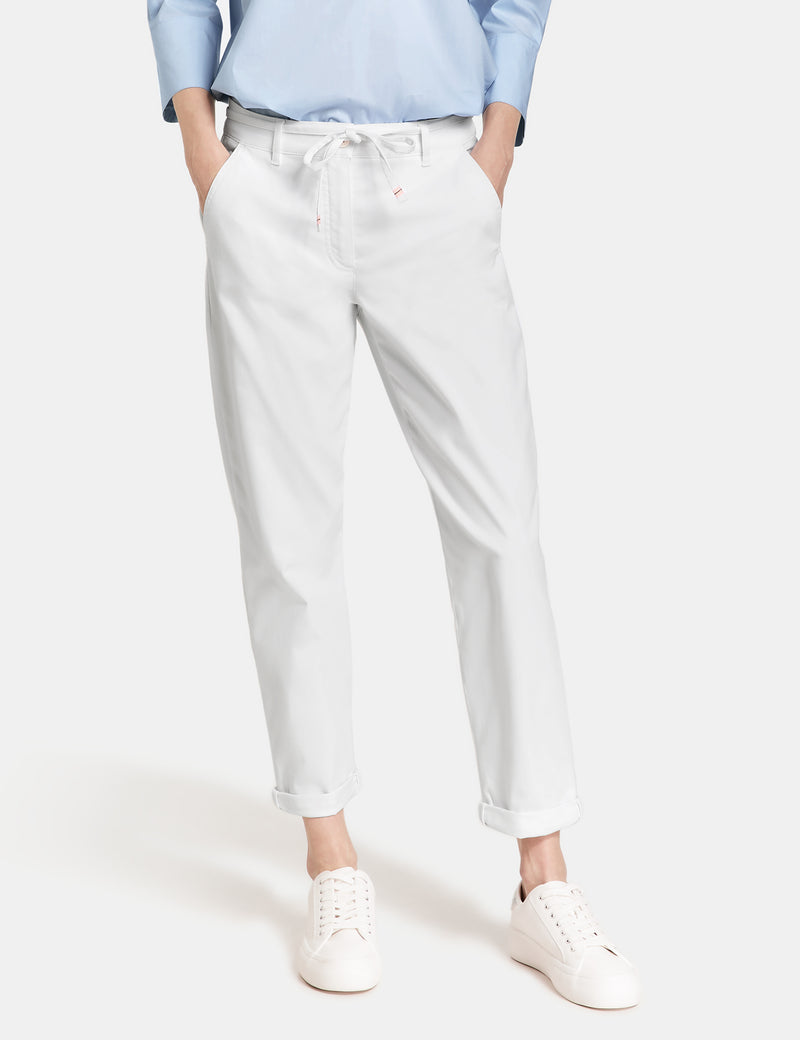 Leisure Cropped Trousers - White/white