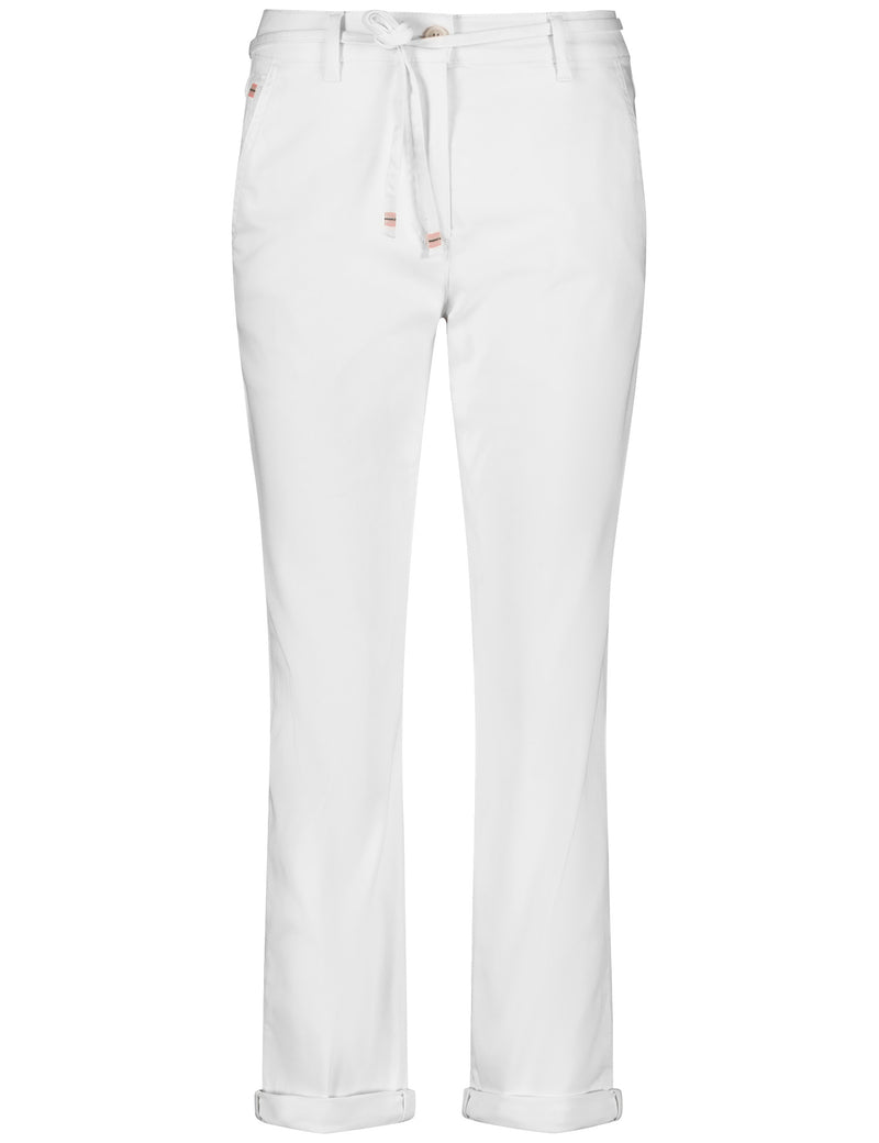 Leisure Cropped Trousers - White/white