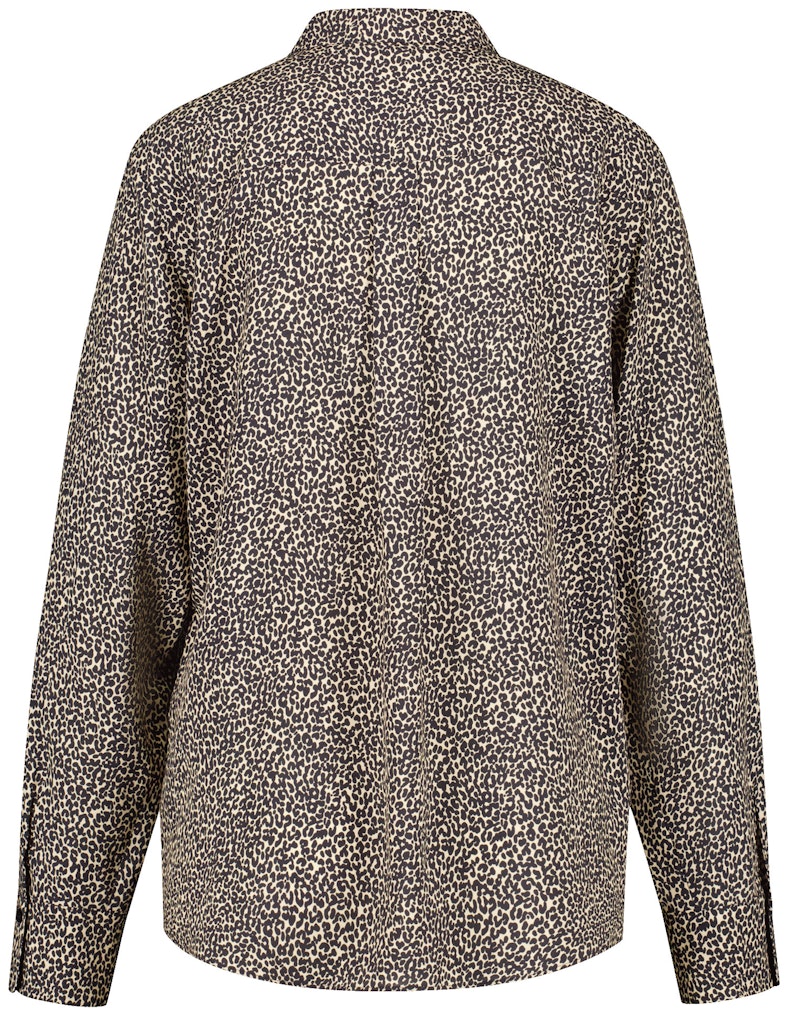 Symbiotic Red Print Blouse - Black/beige Print