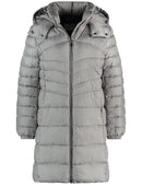 Symbiotic Red Long Padded Coat - Cinder