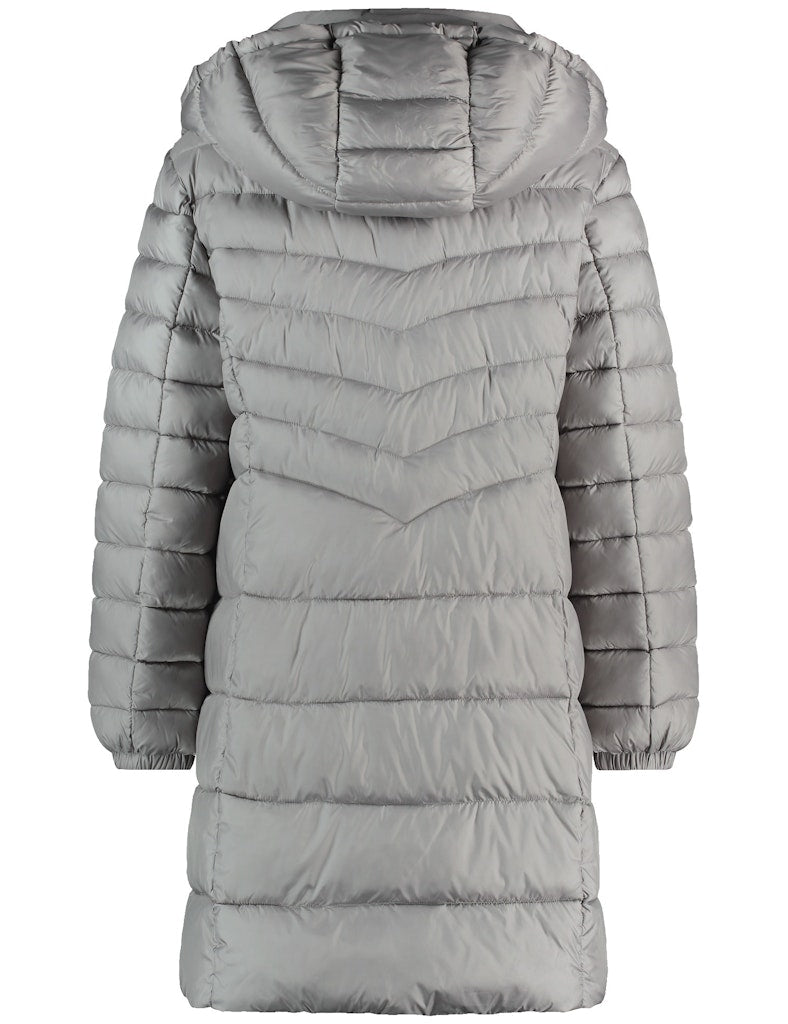 Symbiotic Red Long Padded Coat - Cinder