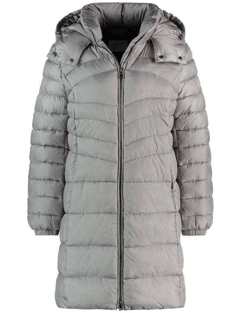 Symbiotic Red Long Padded Coat - Cinder