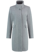Symbiotic Red Wool Coat - Silver Grey Melange