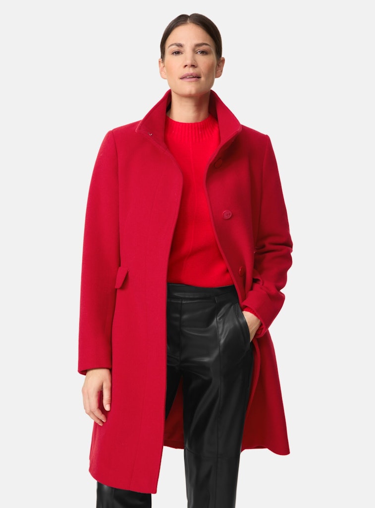 Symbiotic Red Wool Coat - Lipstick