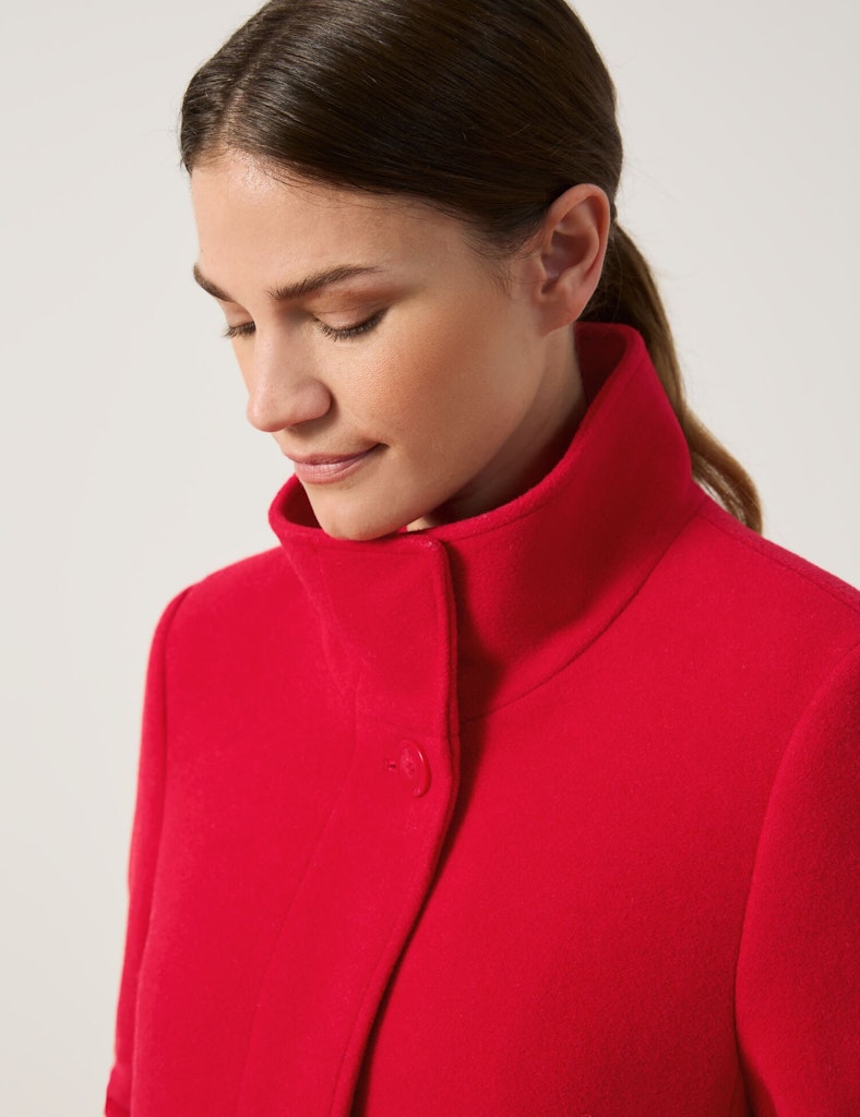 Symbiotic Red Wool Coat - Lipstick