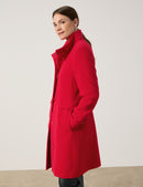Symbiotic Red Wool Coat - Lipstick