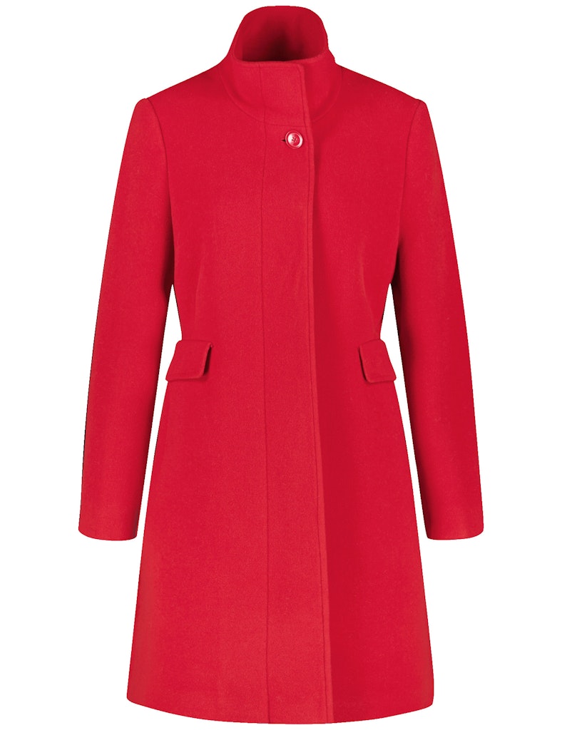 Symbiotic Red Wool Coat - Lipstick