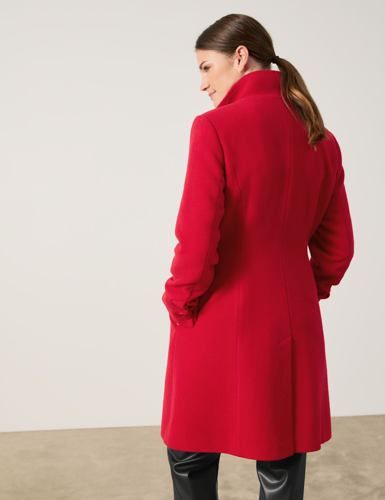 Symbiotic Red Wool Coat - Lipstick