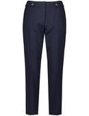 Blue Dimension Crop Trouser - Navy