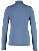 Blue Dimension Polo Neck Jumper - Blue Steel