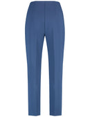 Blue Dimension Crop Trouser - Blue Steel