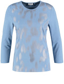 Blue Dimension 3/4 Sleeve Tee - Cloud