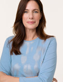 Blue Dimension 3/4 Sleeve Tee - Cloud