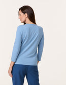 Blue Dimension 3/4 Sleeve Tee - Cloud