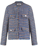 Blue Dimension Jacket - Blue/camel Houndstooth