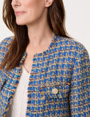 Blue Dimension Jacket - Blue/camel Houndstooth