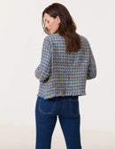 Blue Dimension Jacket - Blue/camel Houndstooth