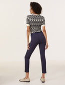 Leisure Cropped Trousers - Navy